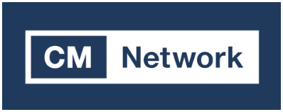 CM Network A/S logo - Negativ